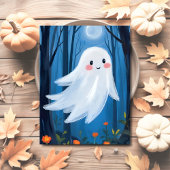 Cute Ghost Halloween Spooky Feestdagenkaart