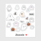 Cute Ghost Halloween Sticker Pack  (Feuille)