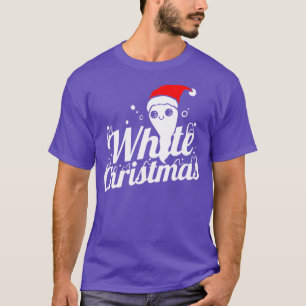 Cute Ghost met Santa Hat Brings White Kersth T-shirt