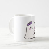 Cute Ghost Mug - Adorable Halloween Coffee Cup. (Devant gauche)