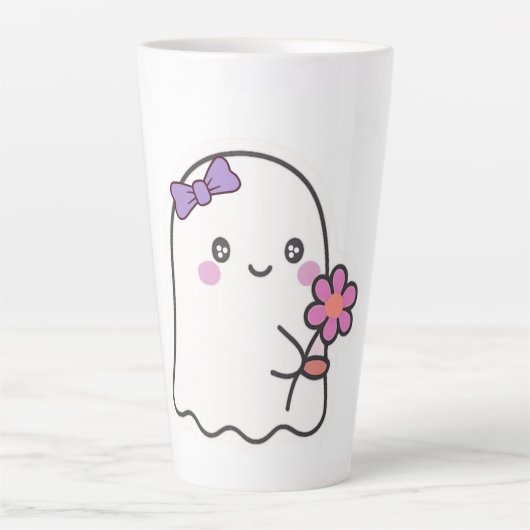 Cute Ghost Mug - Adorable Halloween Coffee Cup. (Devant)
