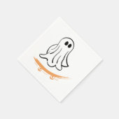 Cute ghost on skateboard servet (Hoek)