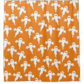 Cute Ghost Oranje Douchegordijn (Voorkant)