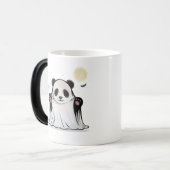 Cute Ghost Panda Under the Moon Magische Mok (Voorkant links)