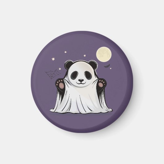 Cute Ghost Panda Under the Moon Magneet (Voorkant)