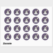 Cute Ghost Panda Under the Moon Ronde Sticker (Vel)