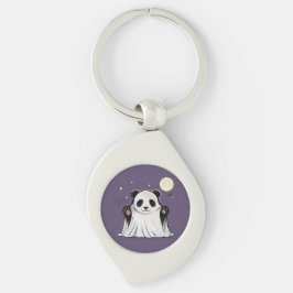Cute Ghost Panda Under the Moon Sleutelhanger