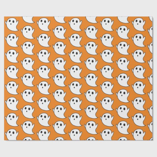 Cute Ghost Pattern Cadeaupapier (Vlak)
