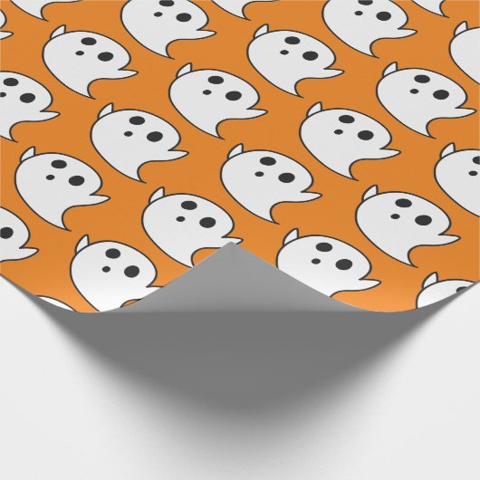 Cute Ghost Pattern Cadeaupapier (Hoek)