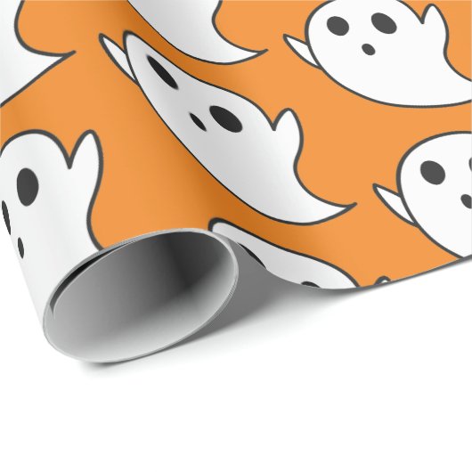 Cute Ghost Pattern Cadeaupapier (Rol Hoek)