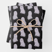 Cute Ghost Pattern Halloween Inpakpapier Vel (In situ)