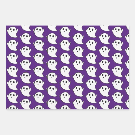 Cute Ghost Pattern Inpakpapier Vel (Voorkant 2)