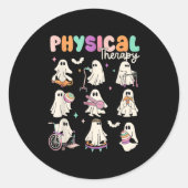 Cute Ghost Physical Therapy Pt Physical Therast Ha Ronde Sticker (Voorkant)
