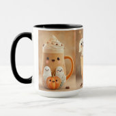 Cute Ghost Pumpkin Latte Mug (Gauche)
