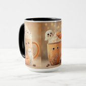 Cute Ghost Pumpkin Latte Mug Mok (Voorkant links)