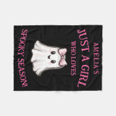Cute Ghost Spooky Season Halloween  Fleece Deken (Voorkant (Horizontaal))
