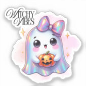 Cute Ghost Sticker – Adorable Halloween (Voorkant)