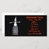 Cute Ghost Tombstone Halloween Invite (Voorkant / Achterkant)