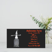 Cute Ghost Tombstone Halloween Invite (Staand voorkant)