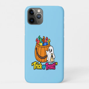 Cute Ghost Trick or Treat Halloween Pattern Phone iPhone 11 Pro Hoesje