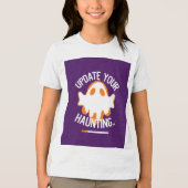 Cute Ghost 'Update Your Haunting' Tri-Blend Shirt (Voorkant)