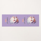 Cute Ghost Witch Halloween Spooky Cute Yogamat (Achterkant (horizontaal))