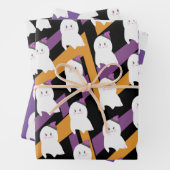 Cute Ghost Witch Pet Halloween Theme Inpakpapier Vel (In situ)