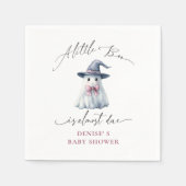 Cute Ghost with Pink Bow & Witch Hat  Baby Shower  Servet (Voorkant)