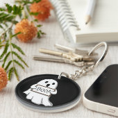 Cute Ghostly BOO Fun Sleutelhanger (Voorkant Rechts)