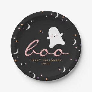 Cute Ghosts Boo Halloween Papieren Bordje