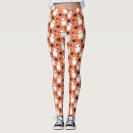 Cute Ghosts Halloween Leggings