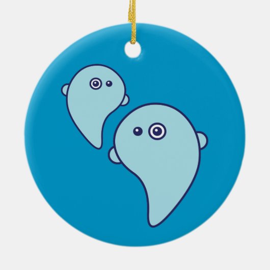 Cute Ghosts Keramisch Ornament (Achterkant)