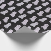 Cute Ghosts Pattern Halloween Cadeaupapier (Hoek)