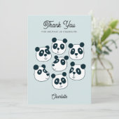 Cute Giant Panda Beer Bedankkaart (Staand voorkant)