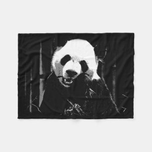 Cute Giant Panda-Beer met lekkere bamboe-bladeren Fleece Deken