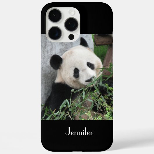 Cute Giant Panda, naam, zwart Case-Mate iPhone Case (Achterkant)