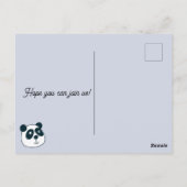 Cute Giant Panda Ours Anniversaire Fête Invitation (Dos)