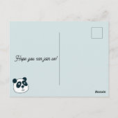 Cute Giant Panda Ours Anniversaire Fête Invitation (Dos)