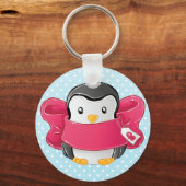 Cute giftige pinguïn sleutelhanger (Voorkant)
