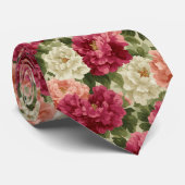 Cute Gifts For Men Peonies Stropdas (Opgerold)