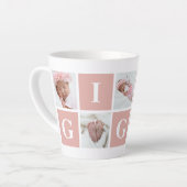 Cute Gigi Grandmoeder 5 Photo Collage Latte Mok (Linkerhoek)