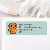 Cute Gingberbrood Man Etiket (Insitu)