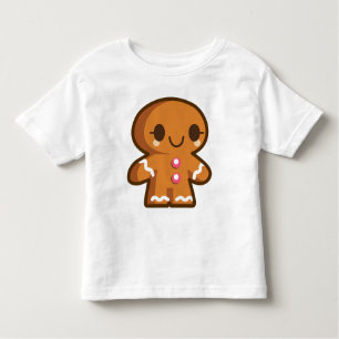 Cute Gingberbrood Man Kinder Shirts