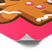 Cute Gingberbrood Man Poster (Hoek)