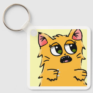 Cute Ginger Cat Aluminium Keyring Sleutelhanger