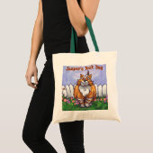 Cute Ginger Cat Book Bag Tote Bag (Voorkant (product))