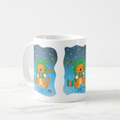 Cute Ginger Cat in Snow Personalized Mug Koffiemok (Voorkant links)