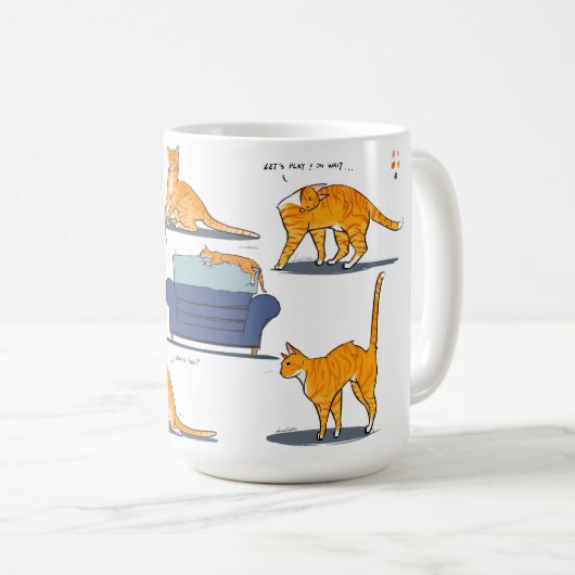 Cute Ginger cat mok (Voorkant rechts)