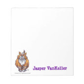 Cute Ginger Cat Personalized Notitieblok (Voorkant)