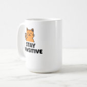Cute Ginger Cat Thumbs up Coffee mug (Devant gauche)